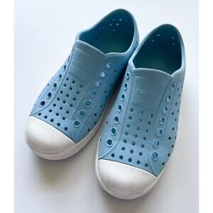 Girl's Native Slip-Ons Light Blue and White Play Condition Size C11